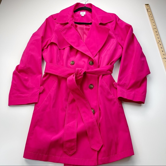 Isaac Mizrahi Jackets & Blazers - Isaac Mizrahi Hot Pink Trench Rain Coat Coat - 2X